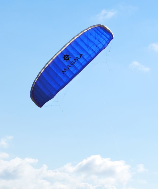 Elliot Magma III 3.0  Vierleiner-Lenkdrachen (Lenkmatte/Parafoil/4-Leiner) rtf (flugfertig) 350 x 103 cm blau